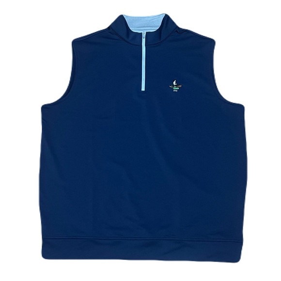 Peter Millar & Charles River Country Club Galway Stretch Terry Vest in Navy Blue